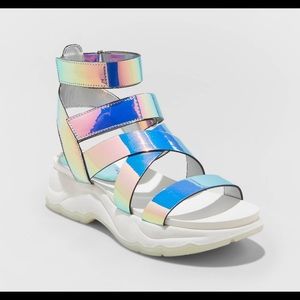 Wild Fable Kaya Metallic Gladiator Sandals